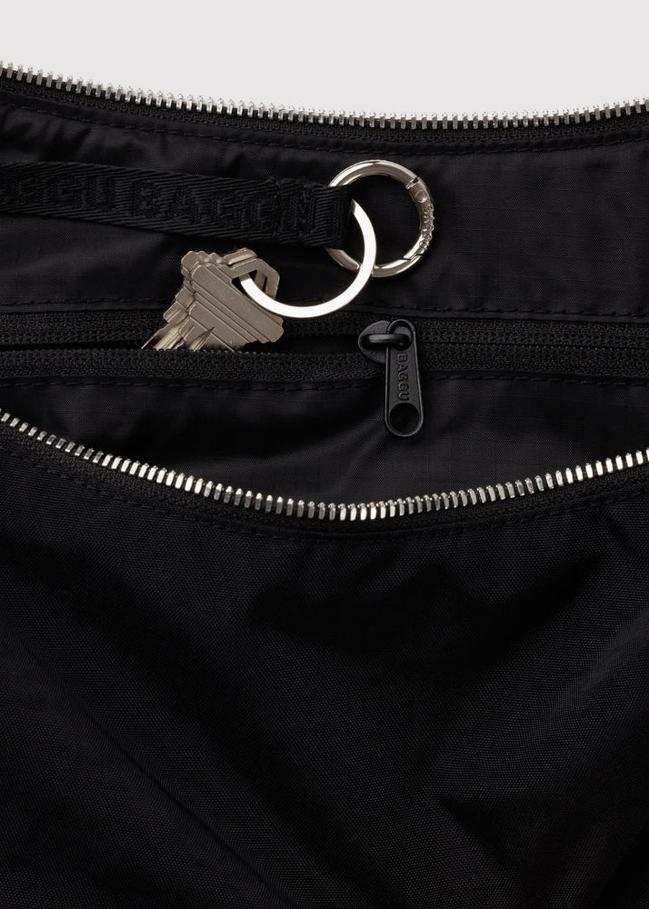 Medium Nylon Crescent Bag - Studs