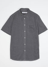 Japanese Tile Print S/S Button Up Shirt