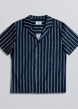 Stripe Camp Collar Shirt