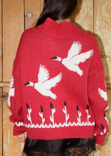 Bird Zip Cardigan