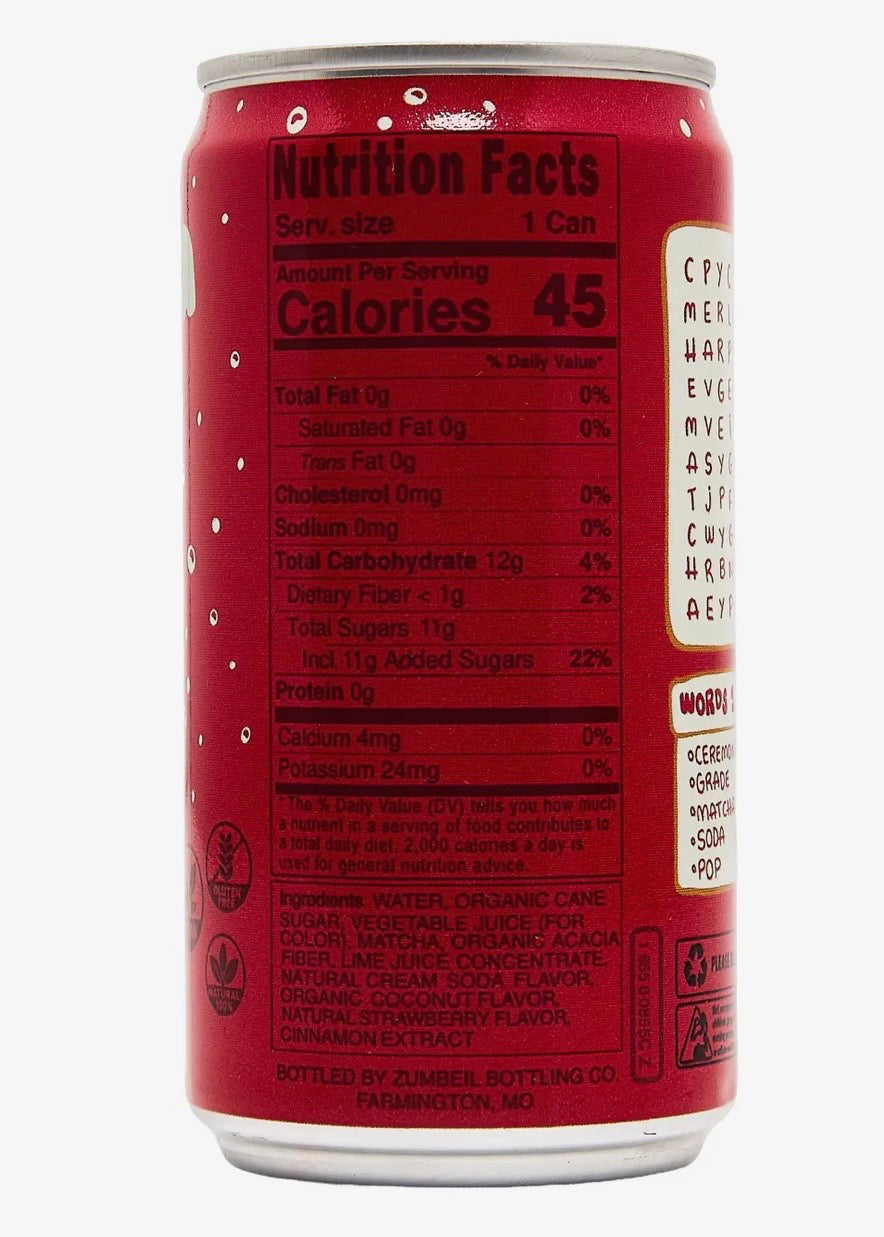 Strawberry Matcha Soda