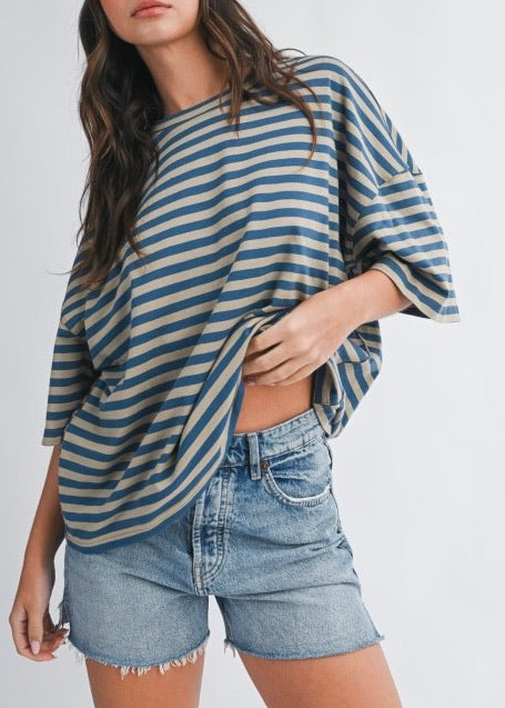 Toby Oversized Stripe Tee