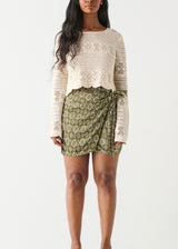 Printed Skort with Knot