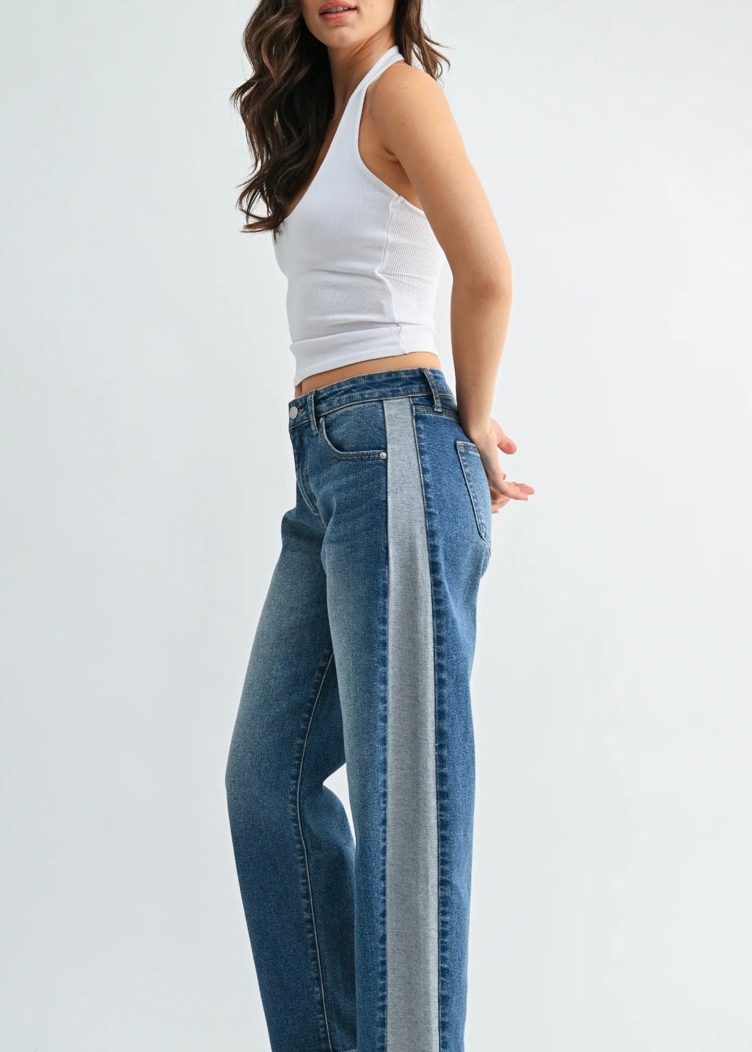 Contrast Detail Straight Leg