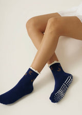 Croissant Ruffle Grip Socks