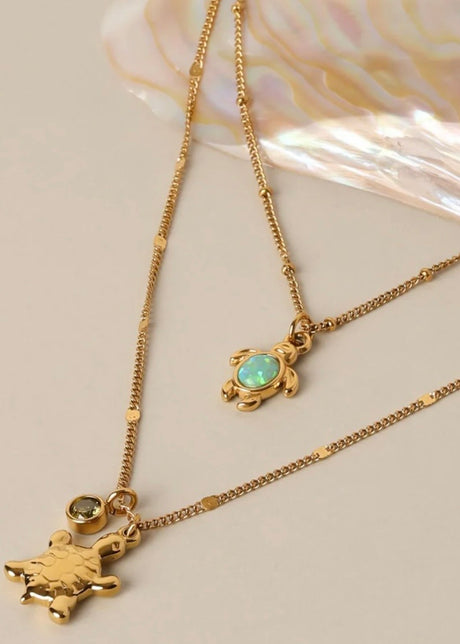 Opal Turtle Necklace