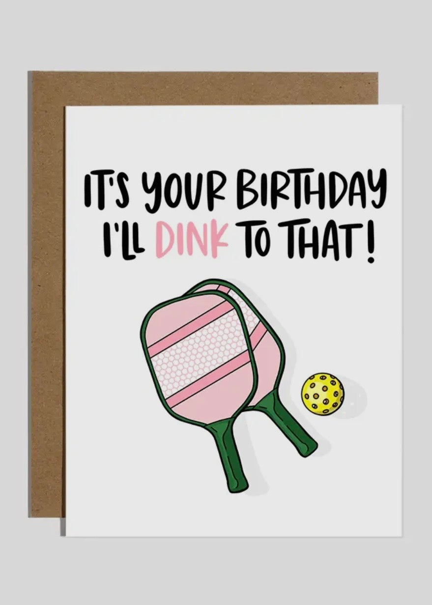 Pickleball Birthday Card