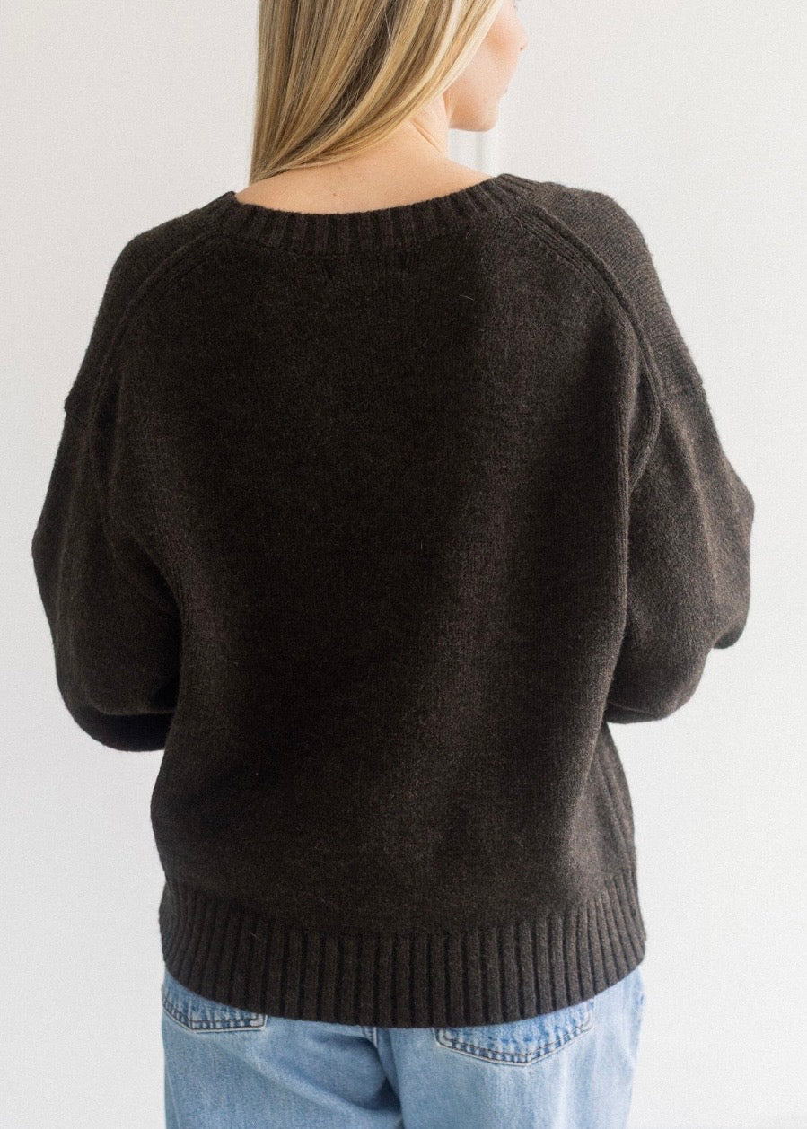 Knit V-Neck Sweater