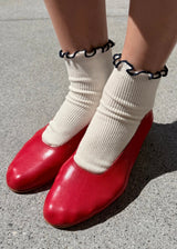 The Petite Ruffled Modal Sock