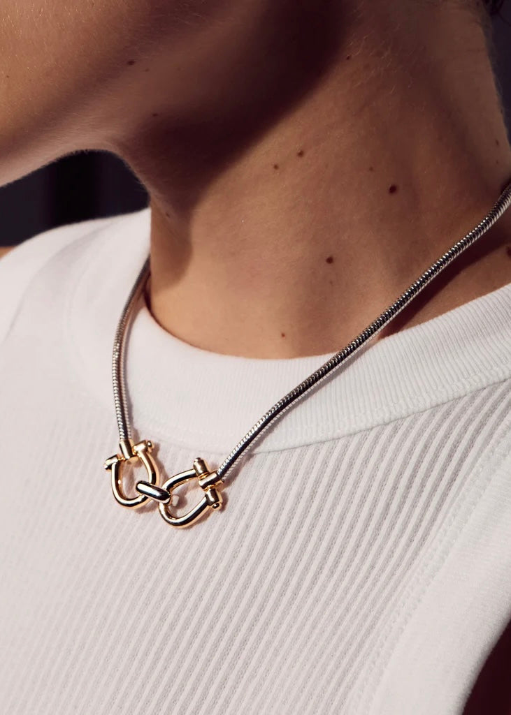 The Two-Tone Horsebit Necklace