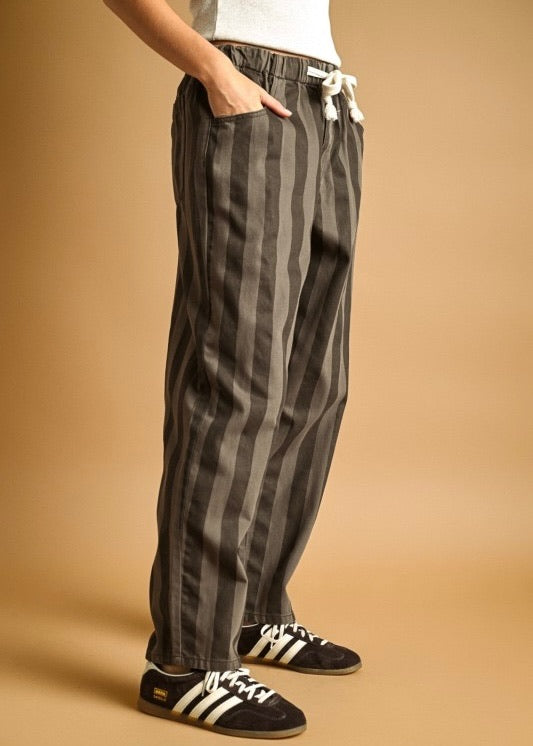 Shelby Wide Stripe Barrel Pants