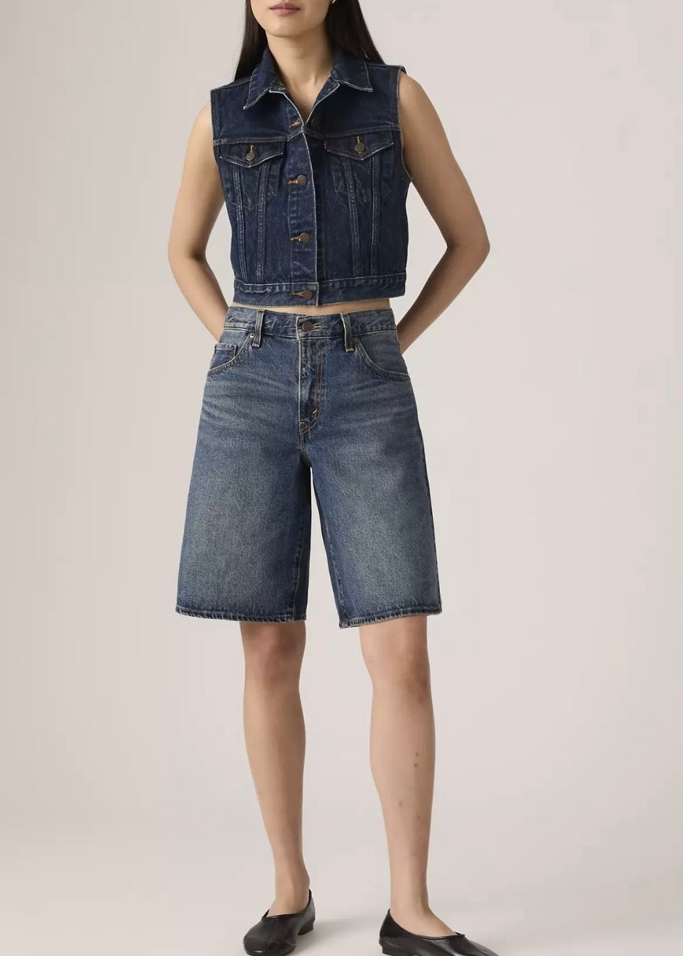 Baggy Dad Jort in Hinged Heart