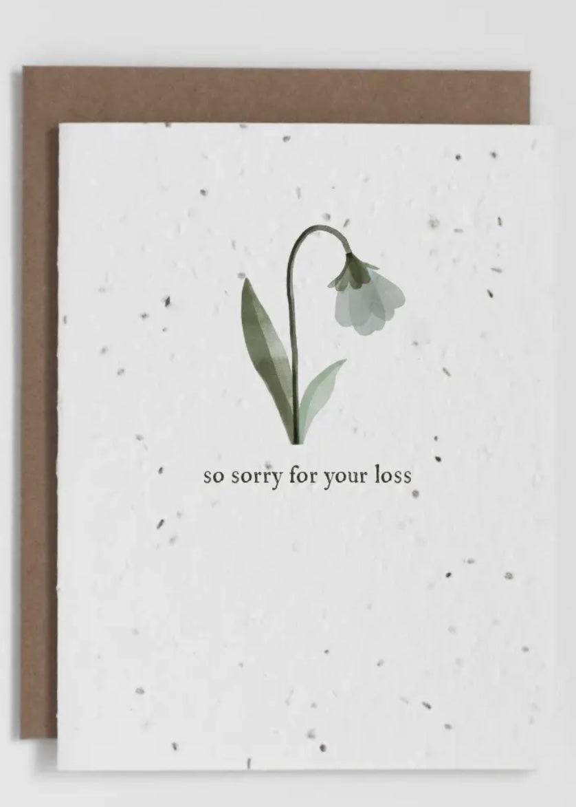 Plantable Greeting Card - So Sorry For Your Loss