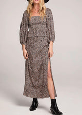 Seraphyne Leopard Midi Skirt