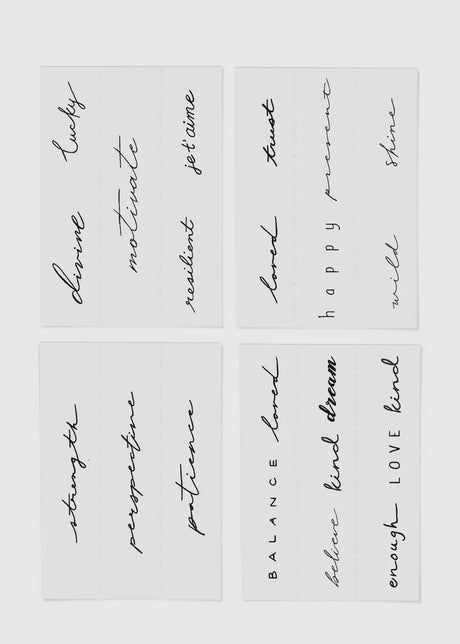 Statement Temporary Tattoo Pack