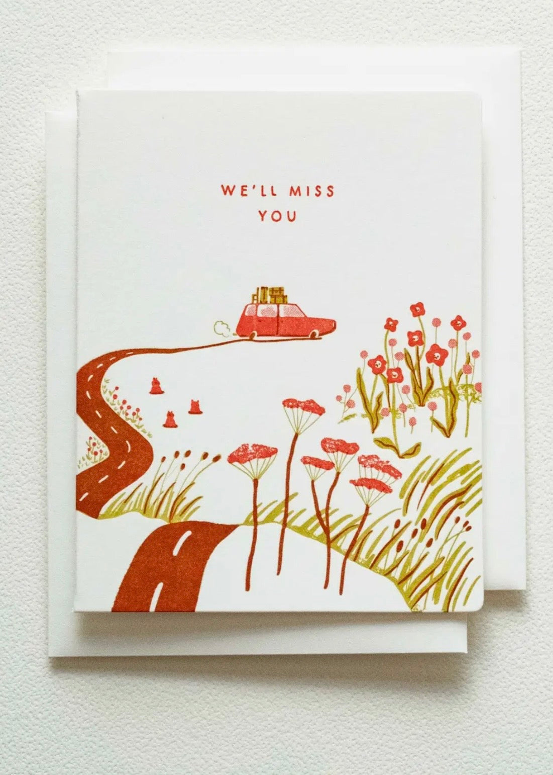 Miss You Car | Letterpress Card