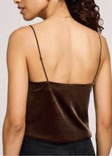 Sofie Cowl Neck Velvet Tank