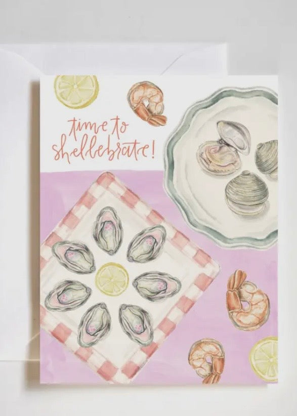 Time To Shellebrate Seafood Birthday Card
