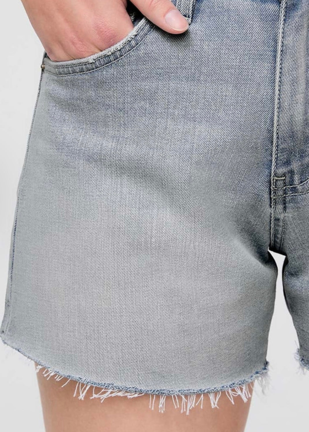 Midweight Denim High Rise Short