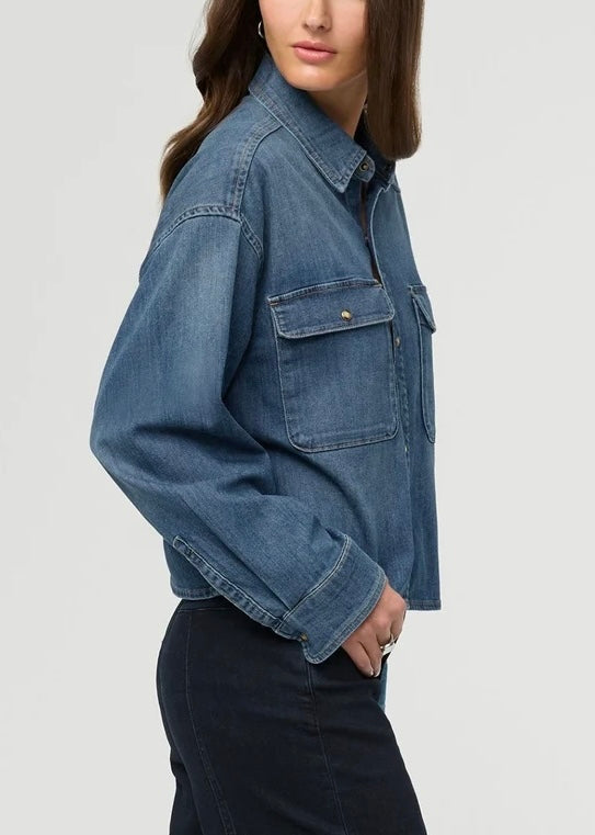 Performance Denim Lite Boxy Shirt