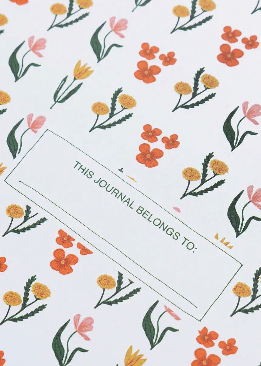 Embroidered Floral Journal
