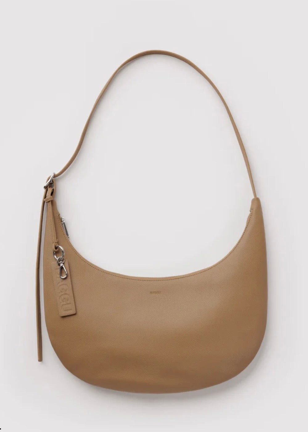 Medium Recycled Leather Flat Crescent