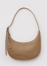 Medium Recycled Leather Flat Crescent