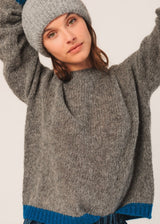 Contrast Pullover Sweater