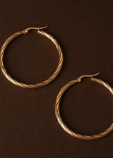 Bold Twisted Hoop