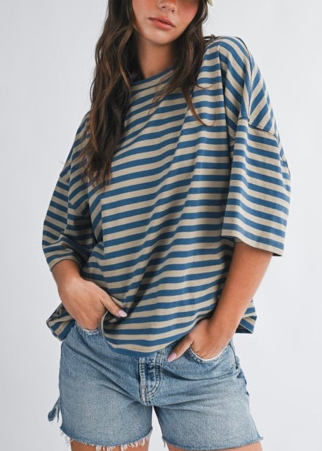 Toby Oversized Stripe Tee