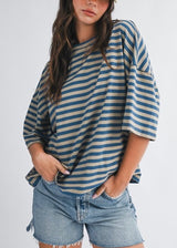 Toby Oversized Stripe Tee