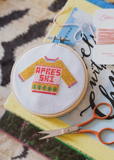 Apres Ski Christmas Sweater Cross Stitch Kit