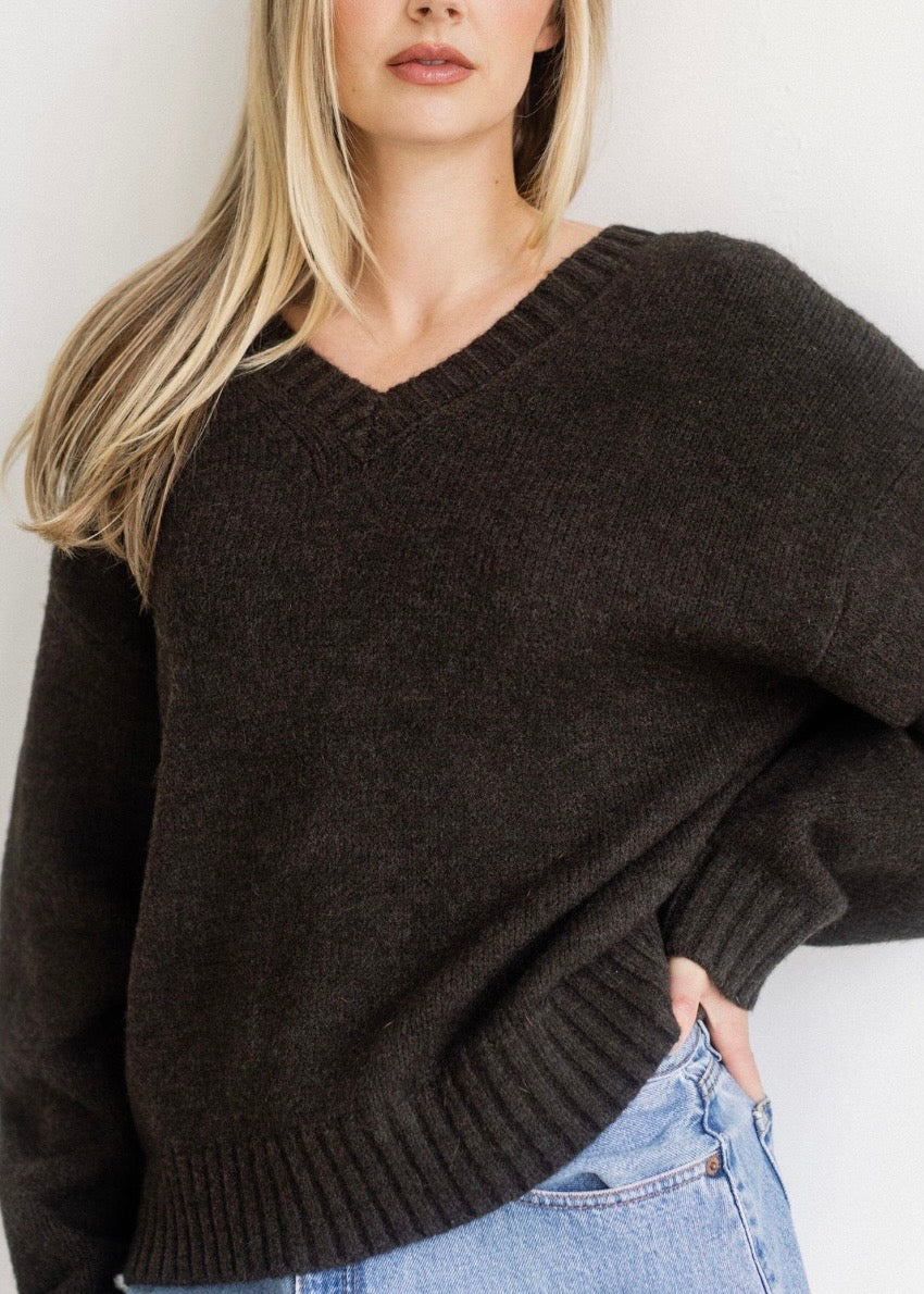 Knit V-Neck Sweater