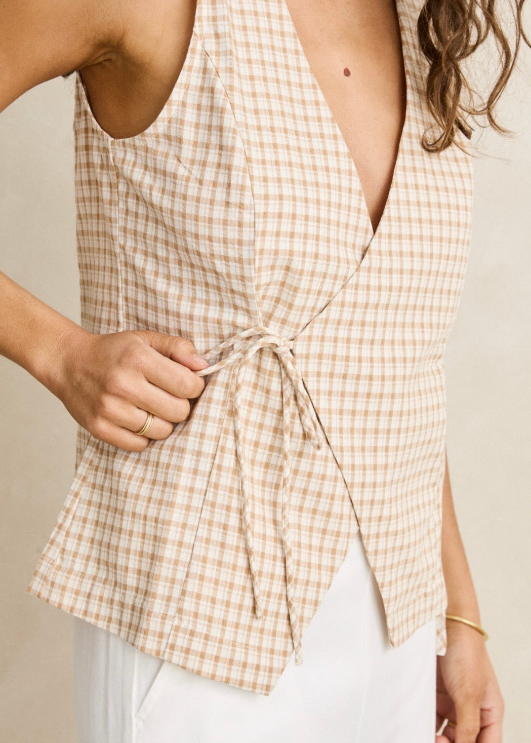 London Check Vest