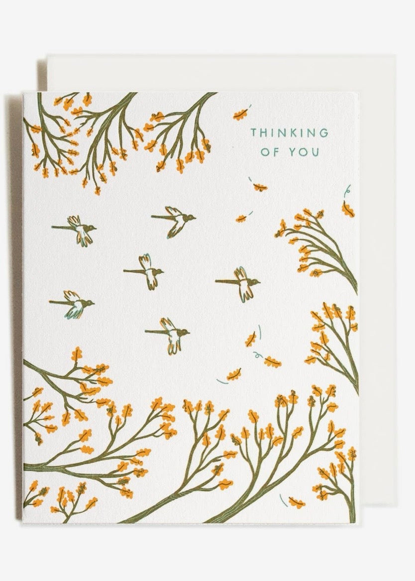 Thinking of You Birds | Letterpress Card