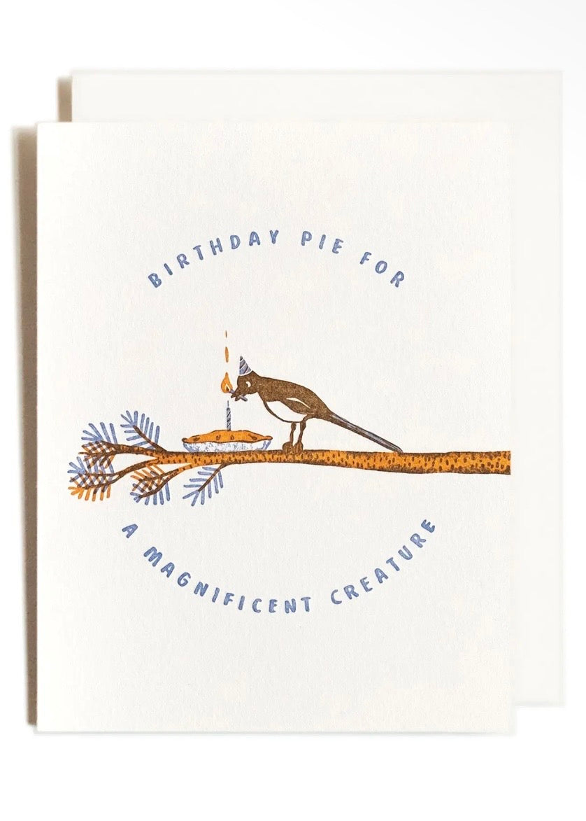 Birthday Magpie | Bird Pie | Letterpress Card