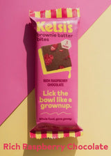 Rich Raspberry Chocolate Brownie Batter Bites (DF + GF)