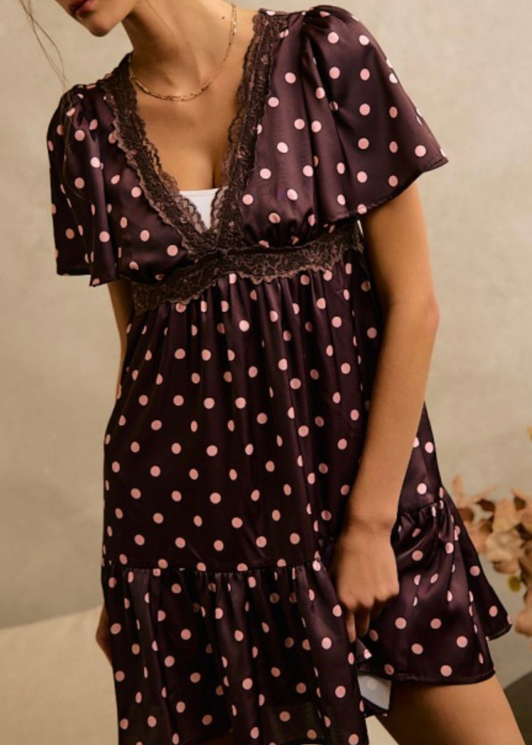 Jessica Polka Dot Babydoll Dress