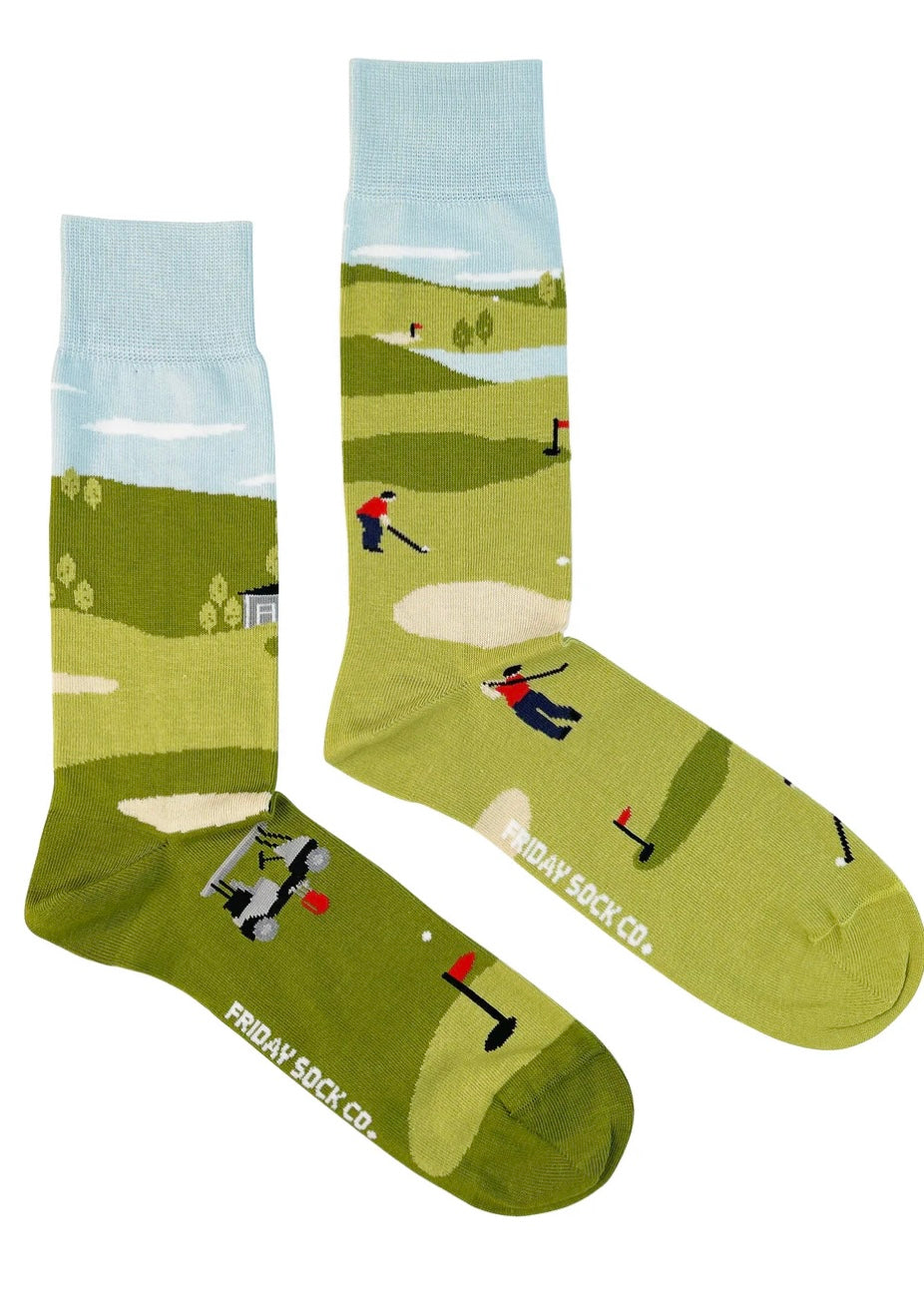 Golf Scene Socks