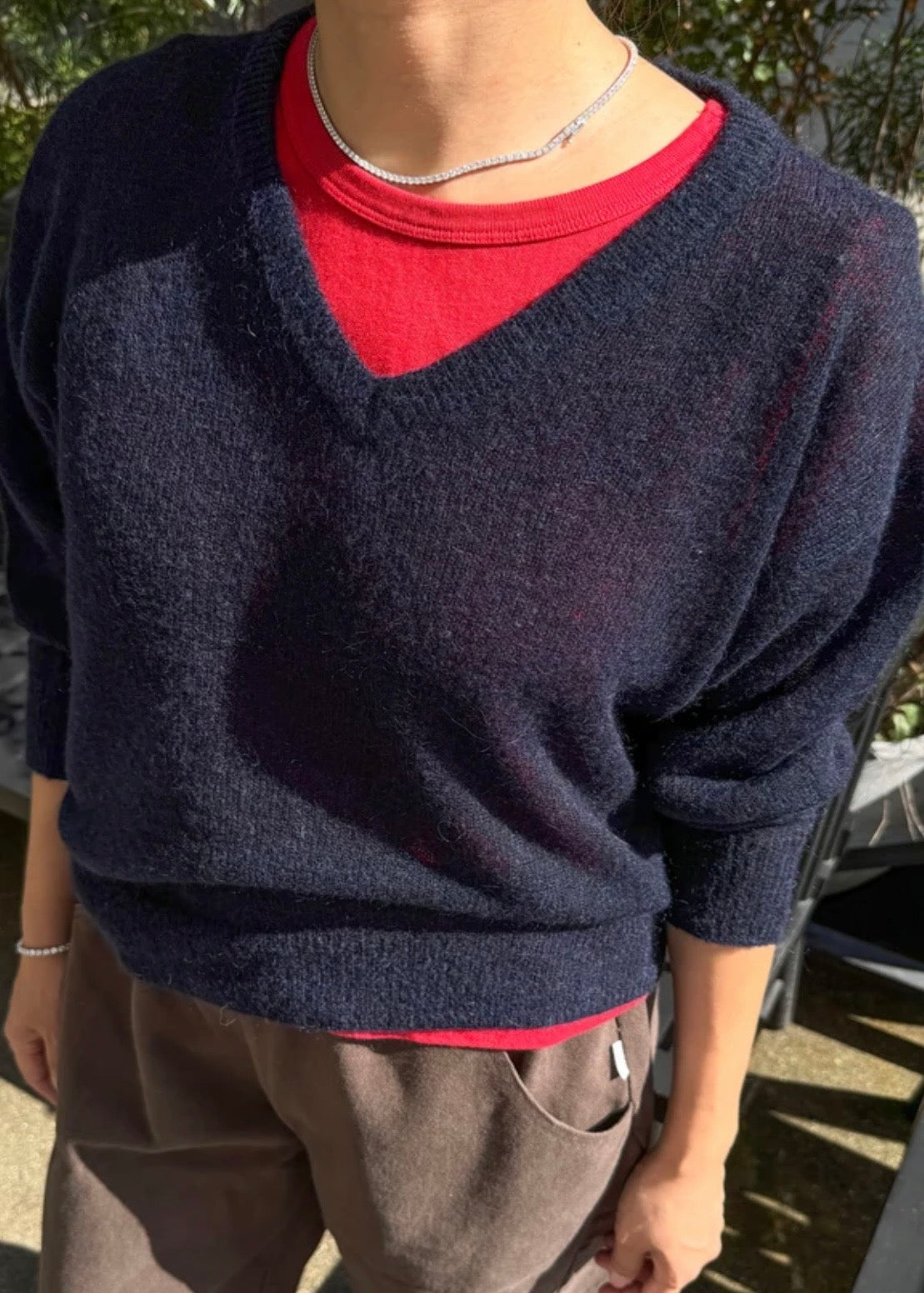 Mathew V-Neck Mohair Sweater