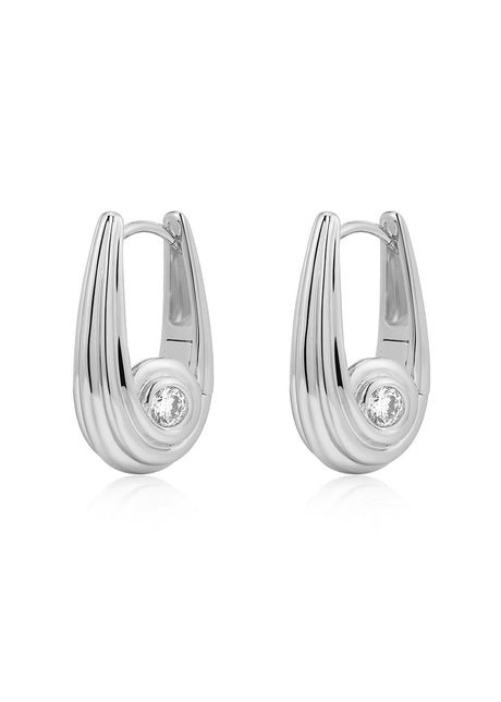 Wave Bezel Hoops