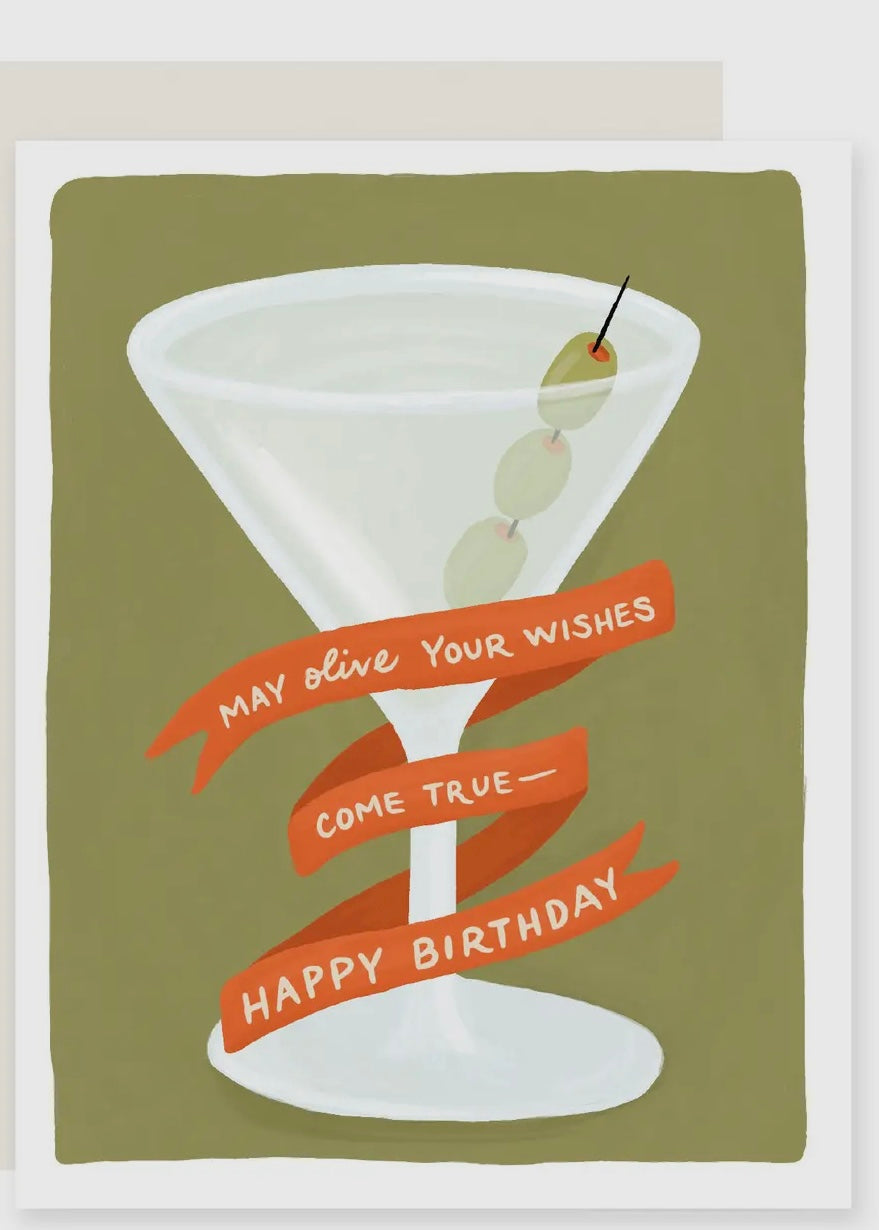 Olive Your Wishes Birthday Card