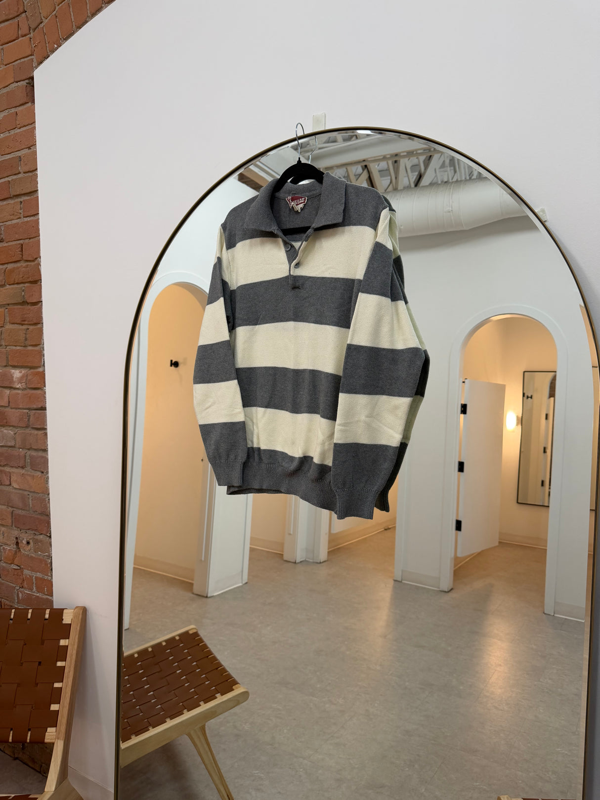 Blank Lab Striped Polo Sweater