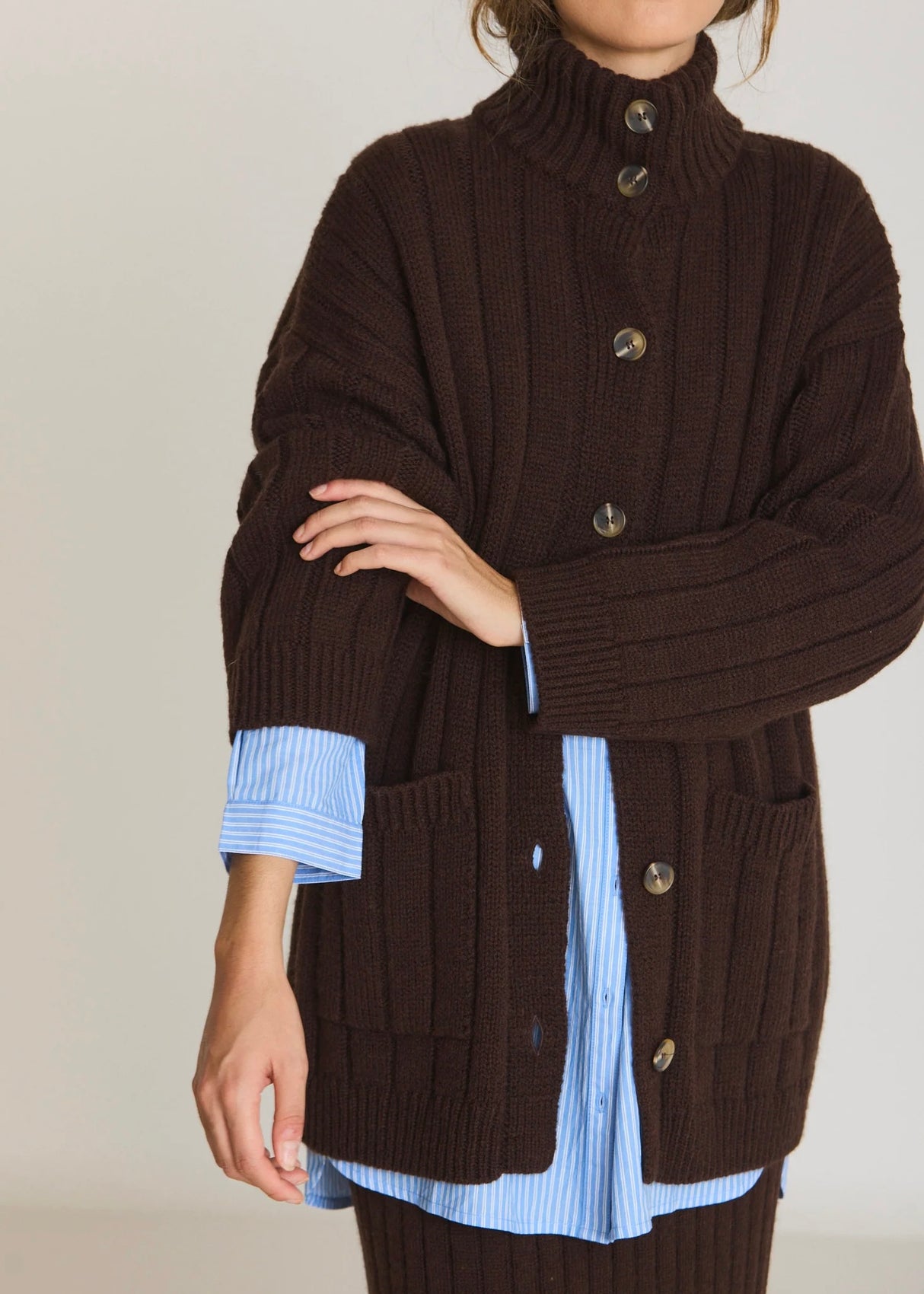 Ribbed Knit Cardigan