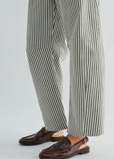 Stripe Barrel Jean w/ Seams