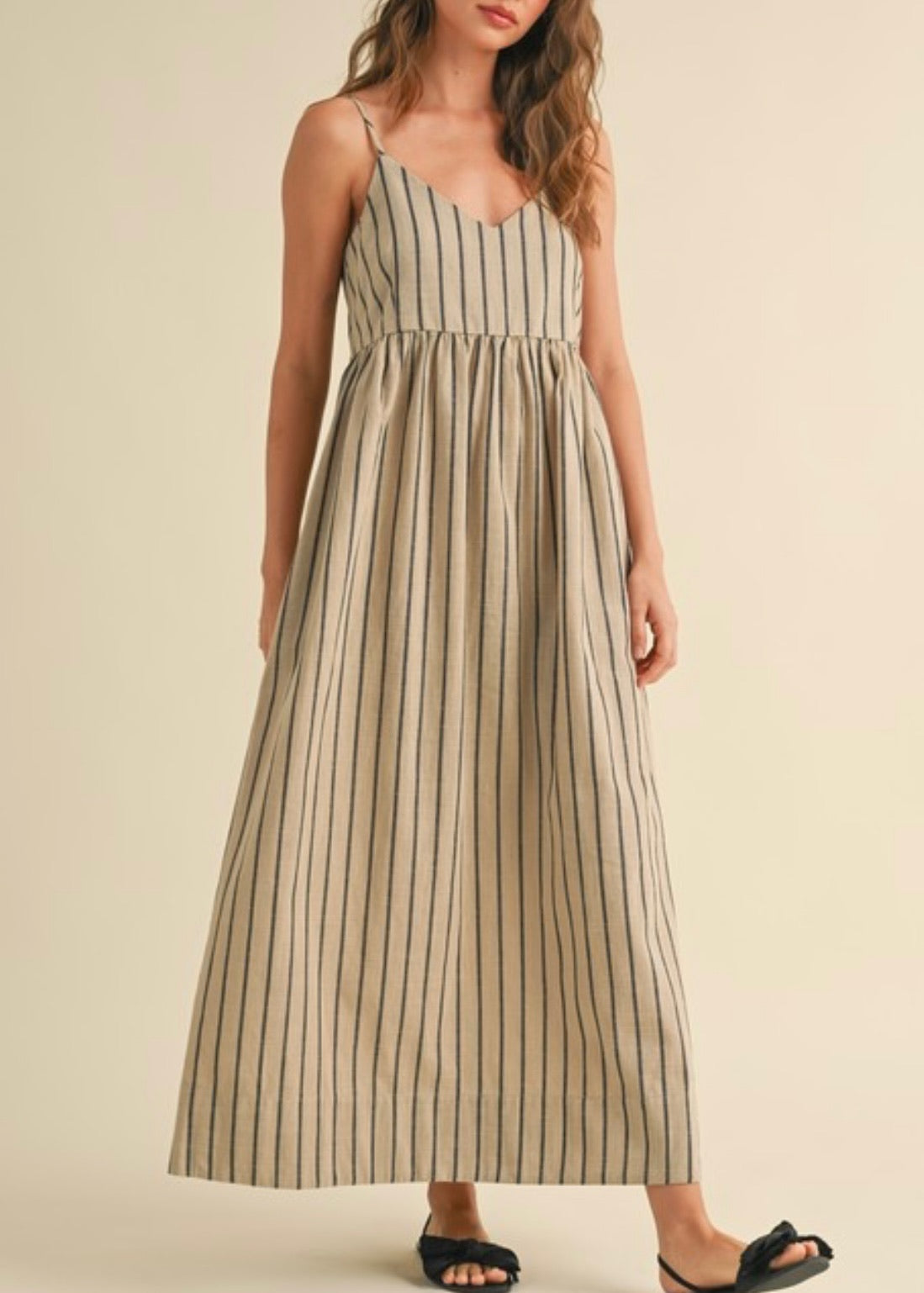 Oat Milk Stripe Dress