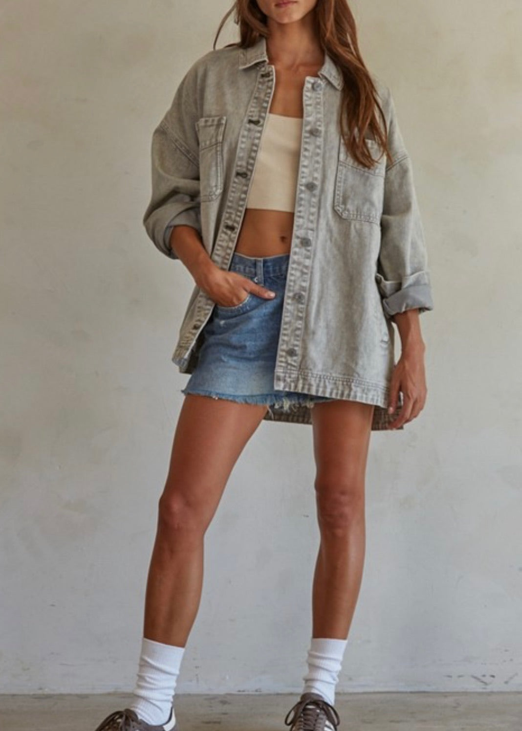 Harper Washed Grey Jacket