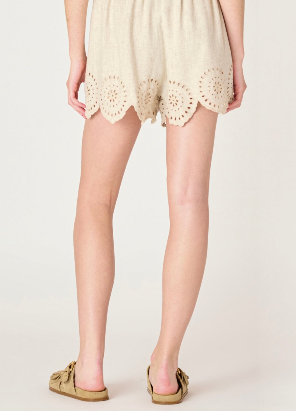 Eyelet Pull-On Shorts
