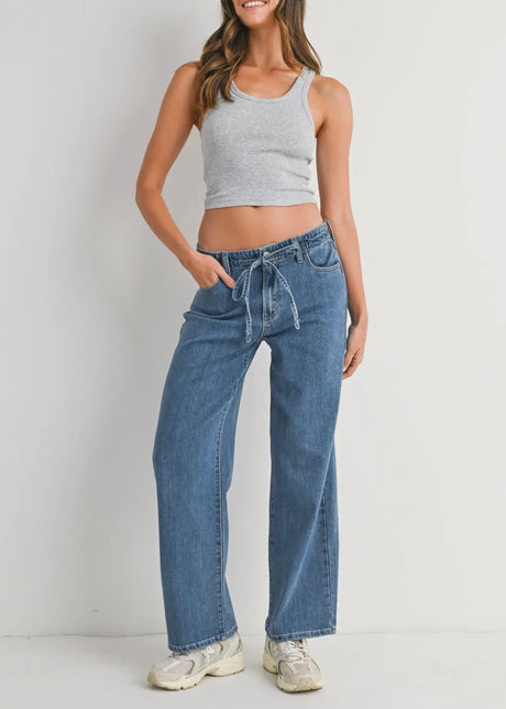 Drawstring Wide Leg