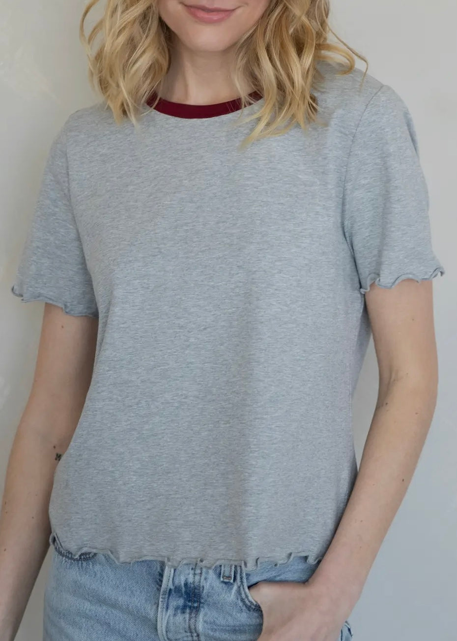 Loren Lettuce Hem T-Shirt